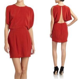 ‎Red Silk Wren Dress Size Medium D40